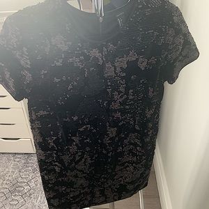 Black Velvet Sequenced Forever21 Dress